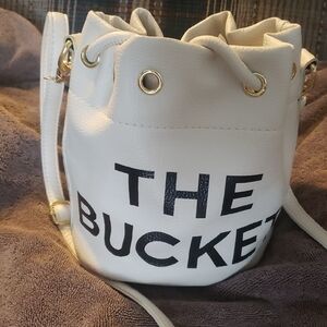 Elegant Cream Mini Bucket Bag